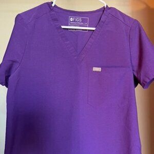 Space Purple Catarina One-Pocket Scrub Top MEDIUM